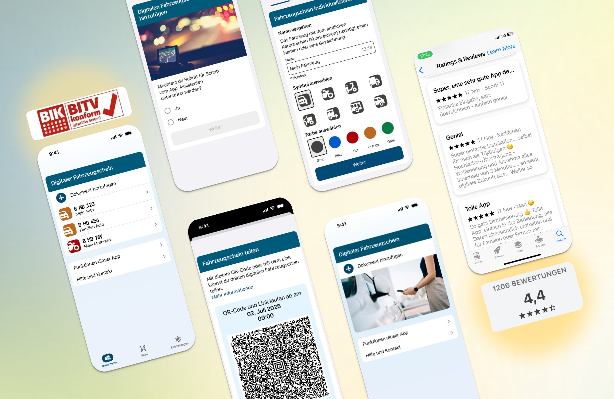 i-Kfz app screenshots